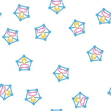 Member registration vector seamless pattern Stock Illustration