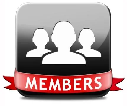 Members button Stock Illustration