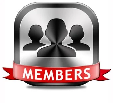 Members button Illustrazione stock