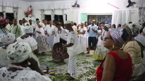 Members of the candomble religion Stock Footage 159661781