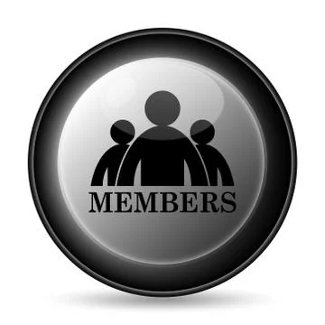 Members icon. Internet button on white background.. Stock Illustration