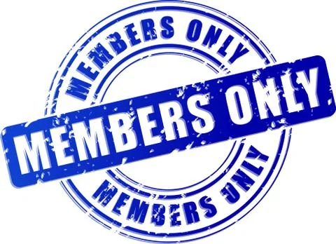 Members only blue stamp Stock Illustration