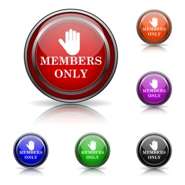 Members only icon Stock Illustration