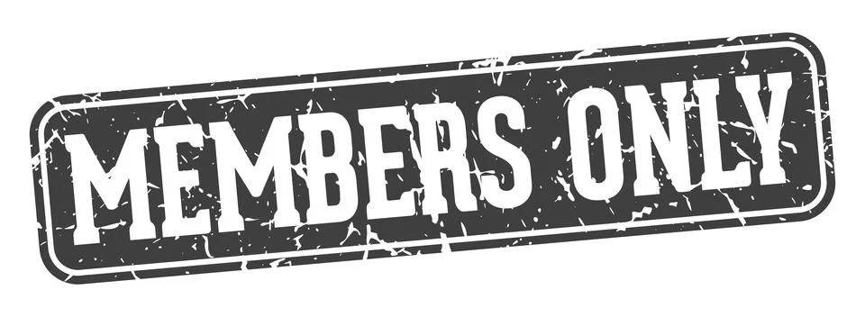 Members only rectangular sign. members only stamp Stock Illustration