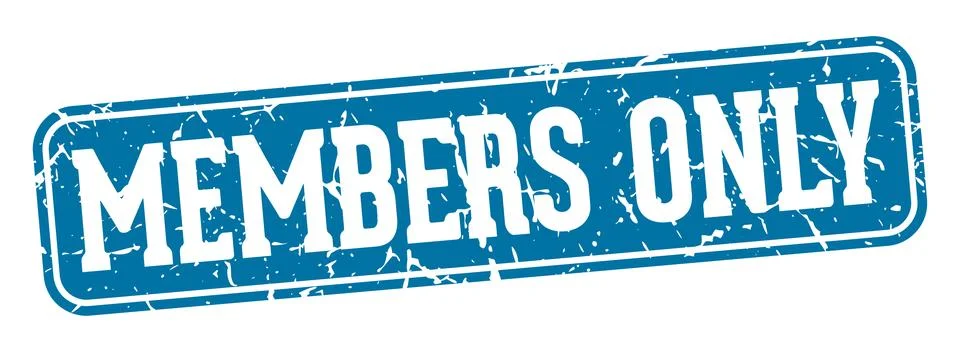 Members only rectangular sign. members only stamp Stock Illustration