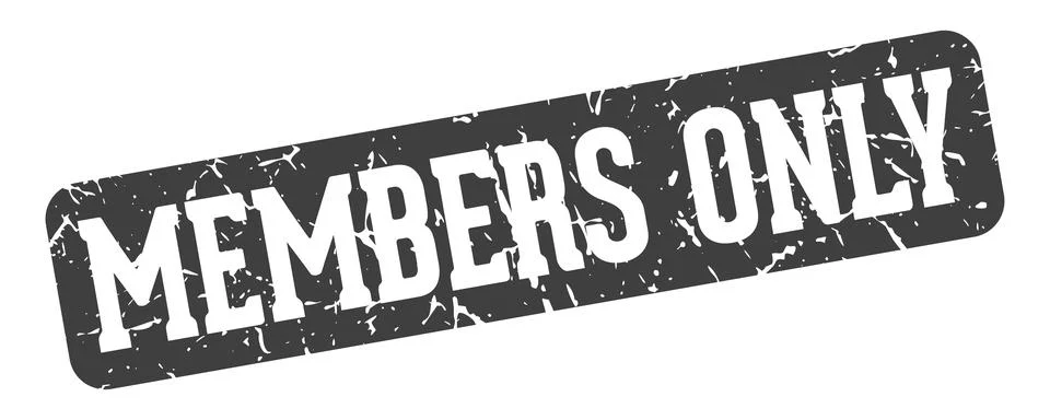 Members only rectangular sign. members only stamp Illustrazione stock
