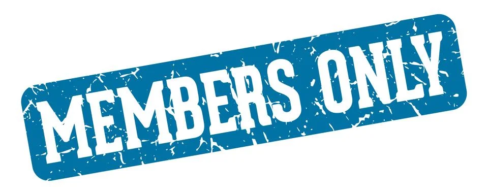 Members only rectangular sign. members only stamp Stock Illustration