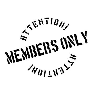 Members only rubber stamp Stock Illustration