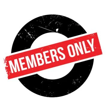 Members only rubber stamp Stock Illustration