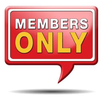 Members only sign Stock Illustration