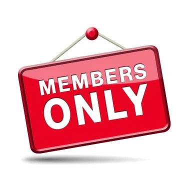 Members only sign Stock Illustration
