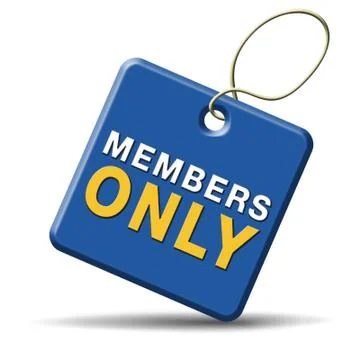 Members only sign Stock Illustration