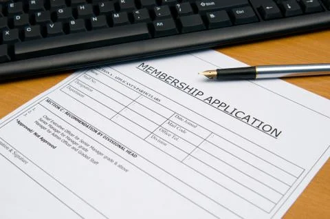 Membership application Stock Photos