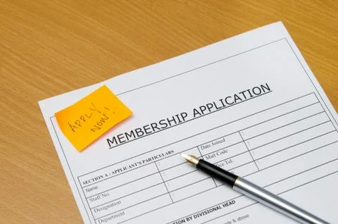 Membership application Stock Photos
