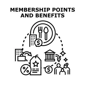 Membership points and benefits program concept vector 스톡 일러스트
