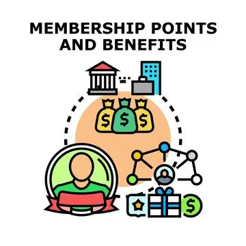 Membership points and benefits program concept illustration Stock Illustration
