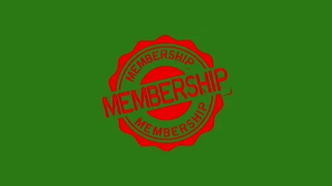 Membership Red Stamp Animation Video stock 174678561