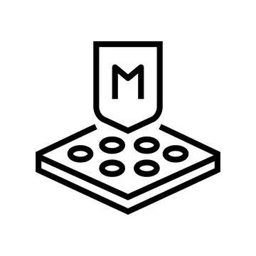 Membrane fabrics properties line icon vector illustration Stock Illustration