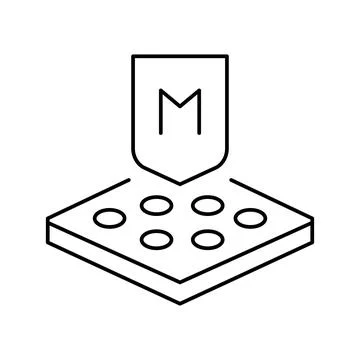 Membrane fabrics properties line icon vector illustration Stock Illustration