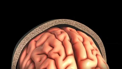 Membrane surrounding the central nervous system Stock Illustration