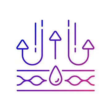 Membrane textile quality gradient linear vector icon Stock Illustration