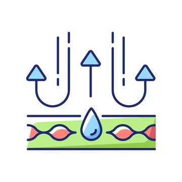 Membrane textile quality vector flat color icon Stock Illustration