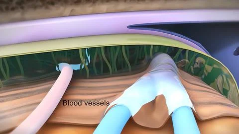 Membranes that protect the brain Stock Illustration