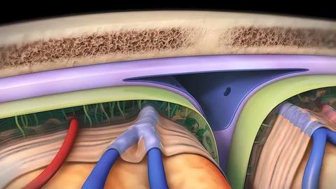 Membranes that protect the brain Stock Illustration