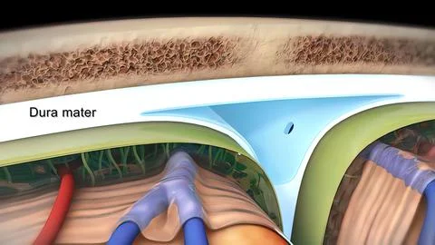 Membranes that protect the brain Stock Illustration