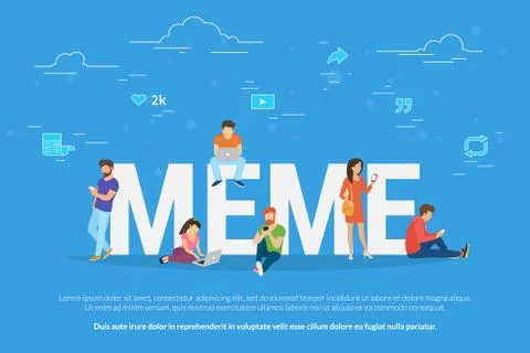 Meme concept vector illustration Illustrazione stock