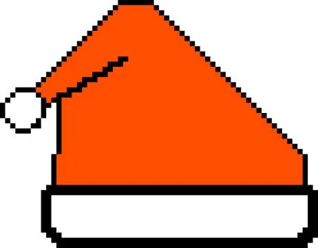 Meme Santa Claus hat bully funny red Santa hat pixelart Stock Illustration