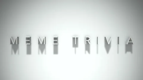Meme trivia 3D title animation with shadows on a white background Stock Footage 297273409