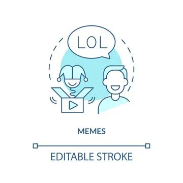 Meme turquoise concept icon Stock-Illustration