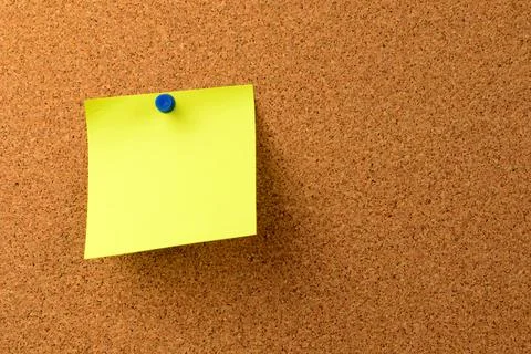 Memo On Corkboard Foto stock