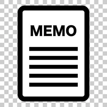Memo icon. Simple vector data. Ideal for documents. 库存插图