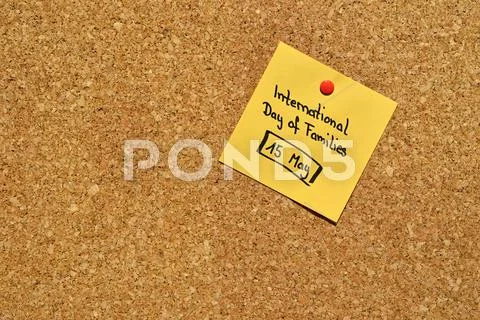 Memo: International Day of Families Stock Photos
