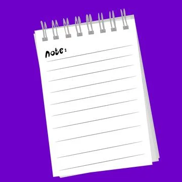 Memo Note Book for School and Office Stationery Design Stock Illustration