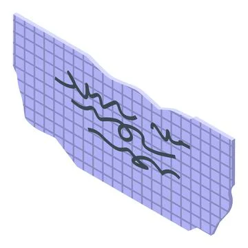Memo note icon, isometric style Stock Illustration