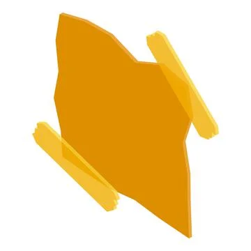 Memo note post icon, isometric style Stock Illustration