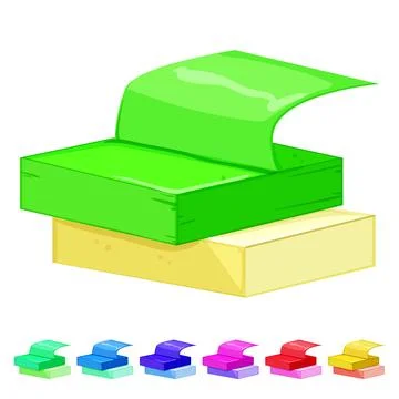 Memo note sticker cartoon vector graphic sign Stock Illustration