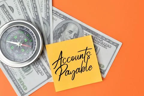 Memo note written with text ACCOUNTS PAYABLE. Foto stock