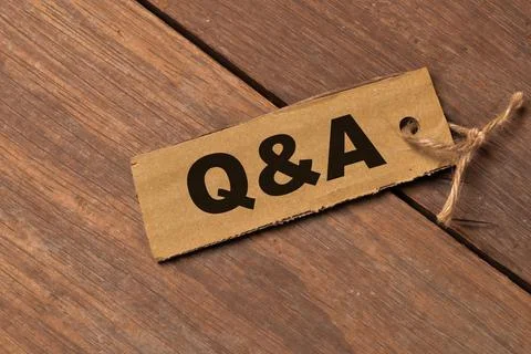 Memo note written with text Q&amp;A stands for question and answer Stock Photos