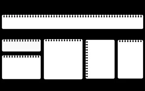 Memo Notebook Frame and banner Set Stock Illustration