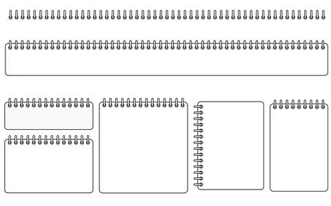Memo Notebook Frame and Line Set Ilustración de archivo