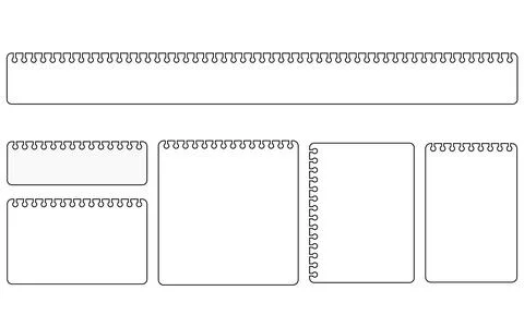 Memo Notebook Frame   Set Stock Illustration