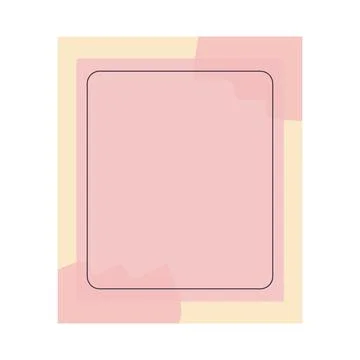 Memo notepad with pastel pink design. Cute notebook template for notes. Stock Illustration