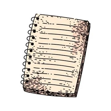 Memo notepad sketch hand drawn vector 스톡 일러스트