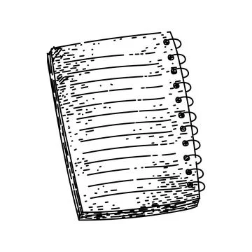 Memo notepad sketch hand drawn vector Illustrazione stock