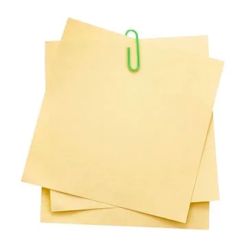 Memo notes with paper clip Stock Photos