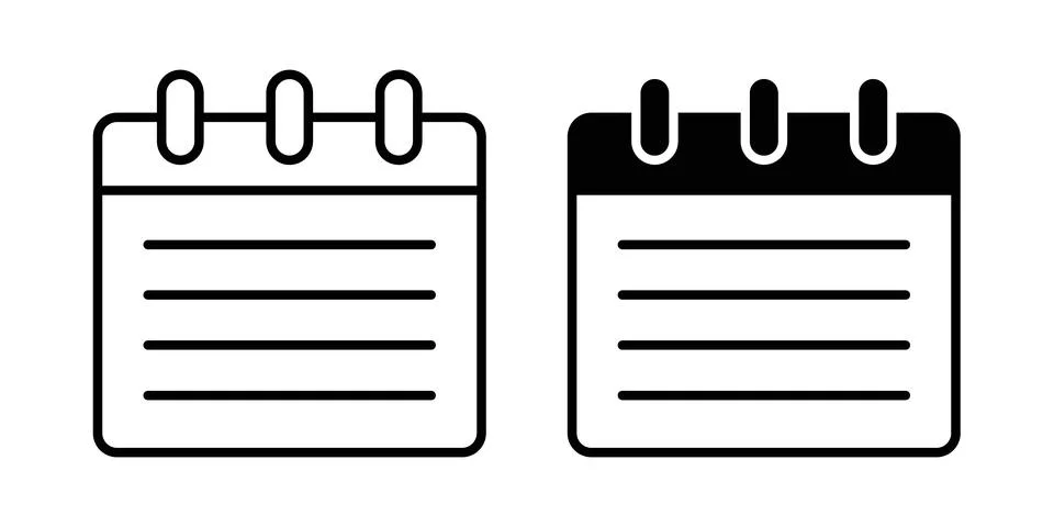 Memo Pad icon vector, symbol, logo illustrations Stock Illustration